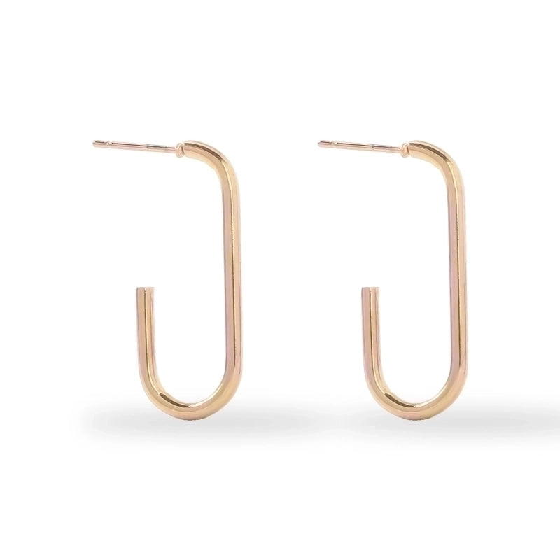 1 Pair Fashion Geometric Plating 201 Stainless Steel 18K Gold Plated Earrings