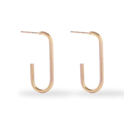 1 Pair Fashion Geometric Plating 201 Stainless Steel 18K Gold Plated Earrings