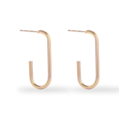 1 Pair Fashion Geometric Plating 201 Stainless Steel 18K Gold Plated Earrings