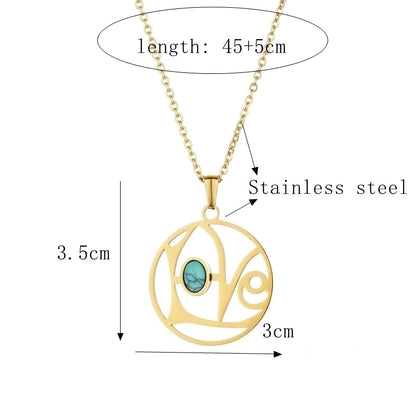 Casual Minimalist Life Tree 304 Stainless Steel Plating Pendant Necklace