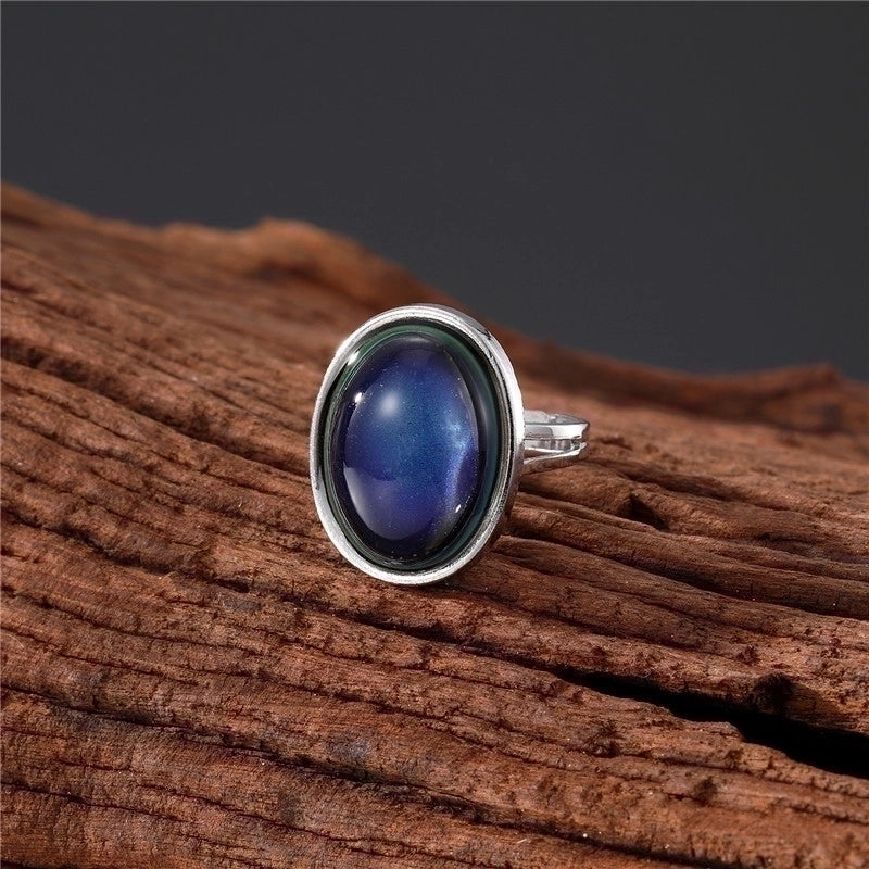 Fashion Heart Shape Stainless Steel Inlay Artificial Gemstones Open Ring 1 Piece