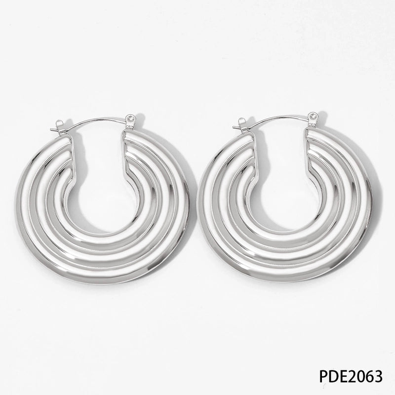 1 Pair Modern Style Minimalist Classic Style U Shape Plating 304 Stainless Steel 16K Gold Plated White Gold Plated Gold Plated Earrings