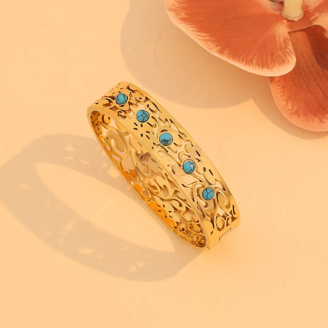 Vintage Retro Stainless Steel Electroplating Bangles