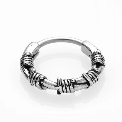 1 Piece Halloween Gothic Minimalist Polka Dots Solid Color Polishing 316 Stainless Steel Hoop Earrings