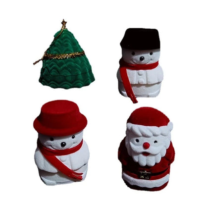 1 Piece Cute Festival Christmas Christmas Tree Santa Claus Snowman Jewelry Boxes