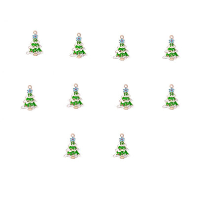 10 PCS/Package 15.9*17.8mm 16*22MM 18.1*19mm Alloy Christmas Hat Christmas Tree Santa Claus Pendant Jewelry Accessories