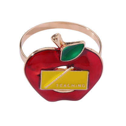 Christmas Cute Penguin Christmas Tree Santa Claus Alloy Napkin Rings 1 Piece