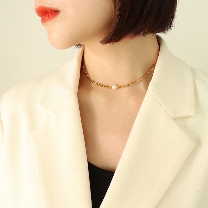 Fashion Geometric 304 Stainless Steel 18K Gold Plated Plating Necklace