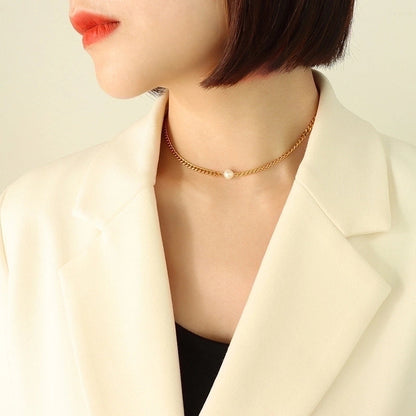 Fashion Geometric 304 Stainless Steel 18K Gold Plated Plating Necklace