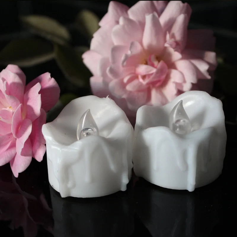Christmas Gift Tea Wax Candle Set Simulated Cr2032 Electronic Candle Christmas Easter Led Light