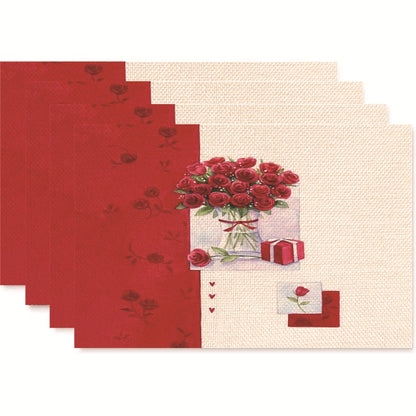 Christmas Nordic Style Christmas Tree Bow Knot Snowflake Linen Cotton And Linen Placemat