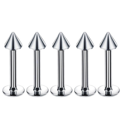 Fashion Geometric Stainless Steel Polishing Lip Stud