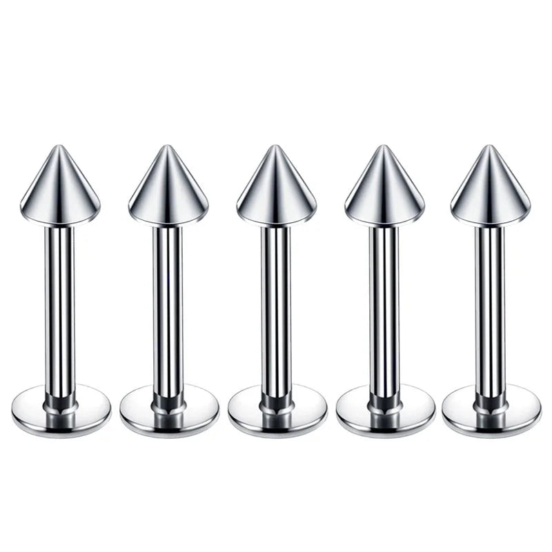 Fashion Geometric Stainless Steel Polishing Lip Stud