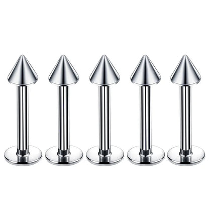 Fashion Geometric Stainless Steel Polishing Lip Stud