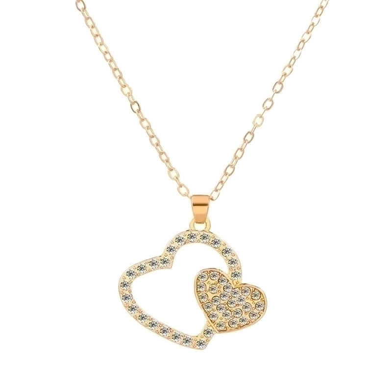 Casual Minimalist Cross Infinity Heart Shape Titanium Steel Copper Plating Hollow Out Inlay Crystal Rhinestones Zircon 18k Gold Plated Gold Plated Silver Plated Pendant Necklace
