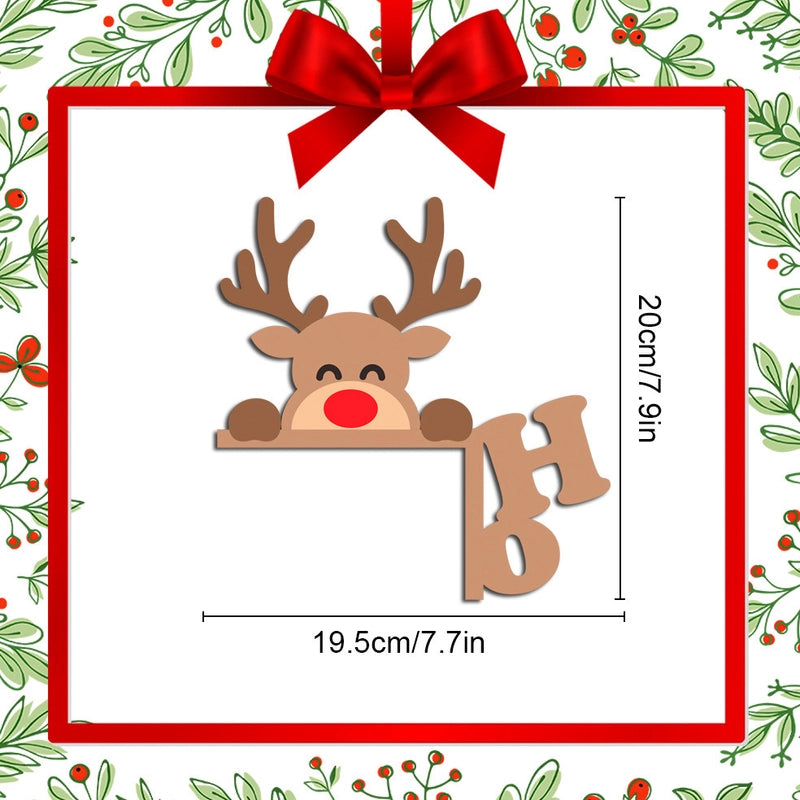 Christmas Cartoon Style Christmas Tree Santa Claus Elk Wood Indoor Ornaments Decorations Hanging Ornaments