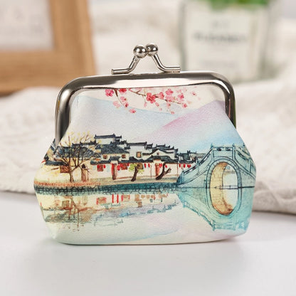 Women's Plant Pu Leather Buckle Kids Wallets