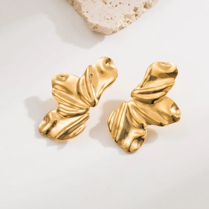 1 Pair Casual Modern Style Minimalist Geometric Heart Shape 304 Stainless Steel 18K Gold Plated Ear Studs