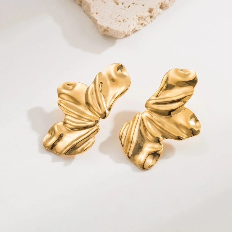 1 Pair Casual Modern Style Minimalist Geometric Heart Shape 304 Stainless Steel 18K Gold Plated Ear Studs