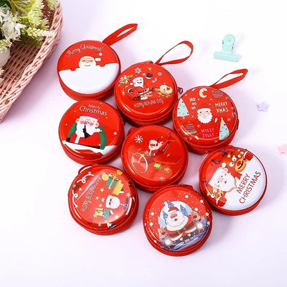 3 Pieces Women'S Cartoon Tinplate Zipper Coin Purses