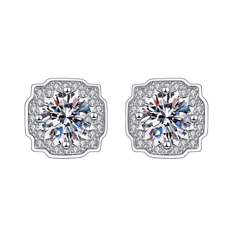 1 Pair Sweet Minimalist Round Heart Shape Bow Knot Plating Inlay Copper Zircon Silver Plated Drop Earrings