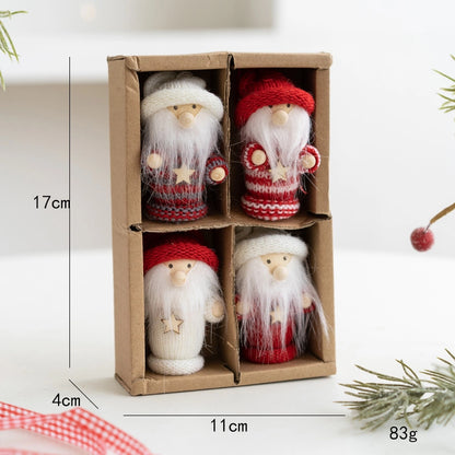 Christmas Minimalist Classic Style Santa Claus Holiday Daily Hanging Ornaments Decorative Props
