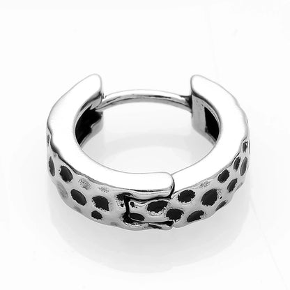 1 Piece Halloween Gothic Minimalist Polka Dots Solid Color Polishing 316 Stainless Steel Hoop Earrings