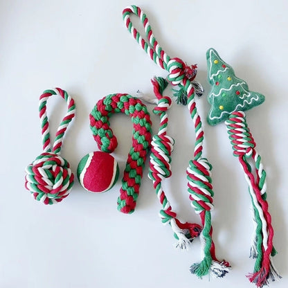 Cute Cotton Rope Christmas Infinite Twist Pet Toys