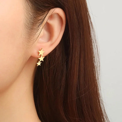 1 Pair Basic Minimalist Geometric Plating 304 Stainless Steel Ear Studs