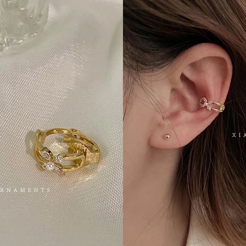 Fashion Geometric Copper Plating Zircon Earrings 1 Pair