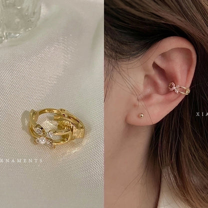 Fashion Geometric Copper Plating Zircon Earrings 1 Pair