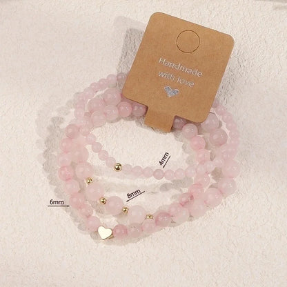 Minimalist Color Block Natural Stone Beaded Bracelets