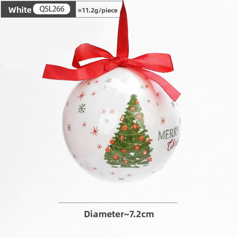 Christmas Ball Pendant Snowman Foam Ball Ornament Christmas Tree Hanging Ball Atmosphere Decoration Supplies
