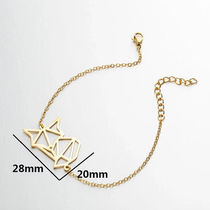 Fashion Animal 201 Stainless Steel 18K Gold Plated No Inlaid Bracelets In Bulk