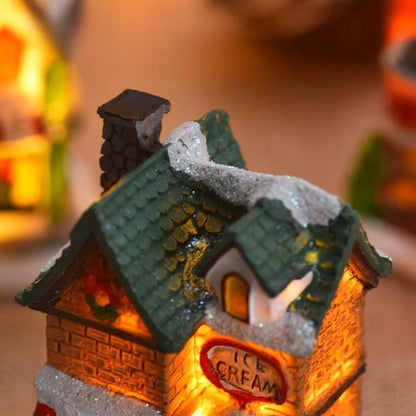 Christmas New Christmas Decorations Resin Small House Micro Landscape Resin House Christmas Ornament Christmas Gift