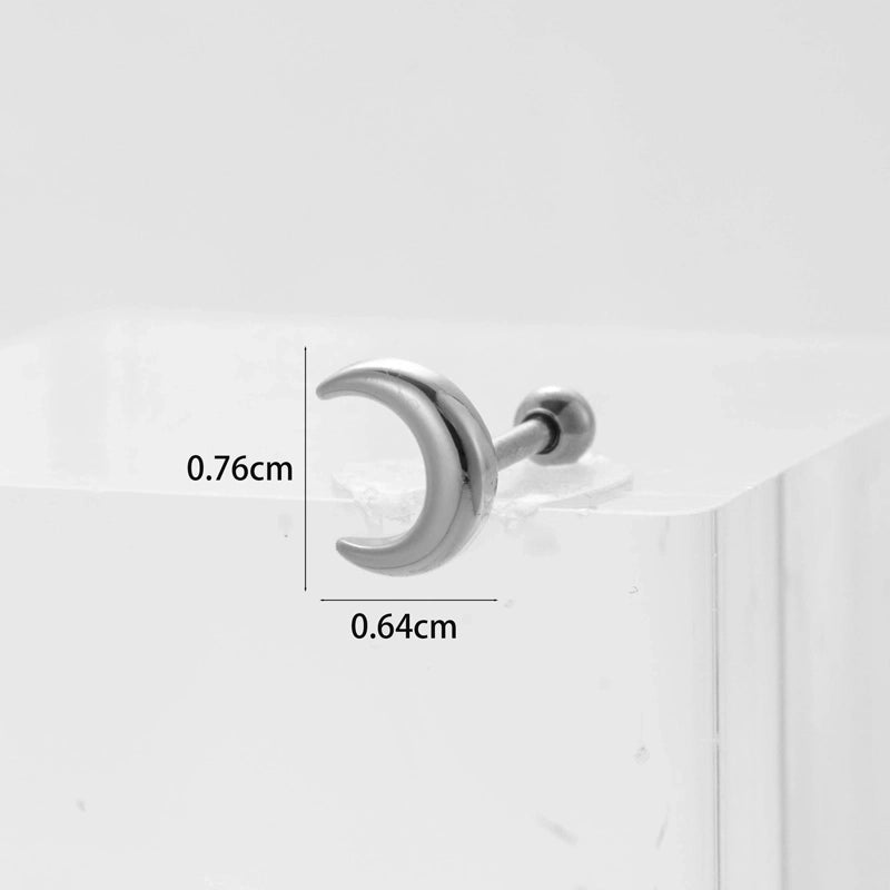 Ear Cartilage Rings & Studs Flower 316L Stainless Steel Copper Inlaid Zircon