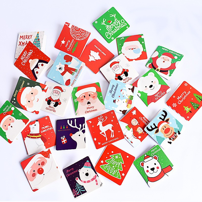 24pcs Christmas 3d Greeting Cards With Envelopes Cute Holiday Christmas Tree Hanging Cards
