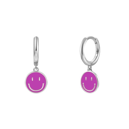 1 Pair Modern Style Classic Style Heart Shape Smile Face Copper Drop Earrings Ear Cuffs Earrings