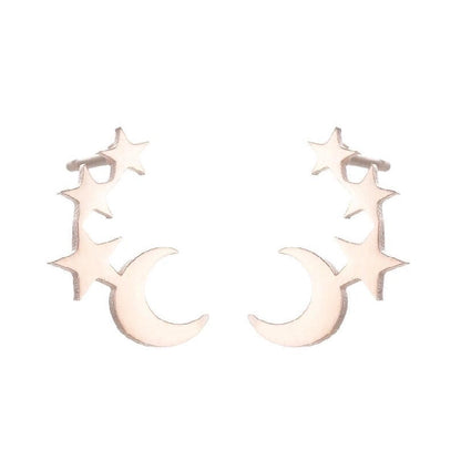 1 Pair Halloween Minimalist Spider Web Butterfly Notes Plating Hollow Out 304 Stainless Steel 18K Gold Plated Ear Studs