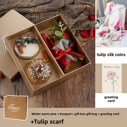 Aromatherapy Candle Gift Box March 8Th Women'S Mother'S Day Gift For Mother And Teacher Practical Niche Advanced Soy Wax