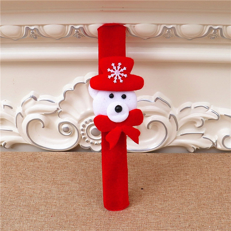 Luminous Style Christmas Small Gifts For Children Christmas Creative Gift With Lights Old Man Snowman Slap Bracelet Pop Bracelet