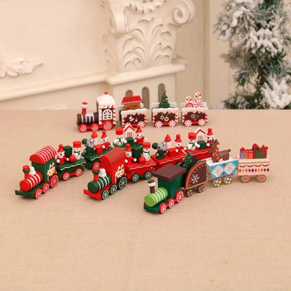 Christmas Fashion Train Wood Party Ornaments