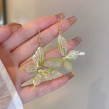 1 Pair Casual Minimalist Streetwear Butterfly Plating Copper Drop Earrings