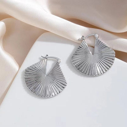 1 Pair Minimalist Solid Color Plating Copper 24k Gold Plated Drop Earrings