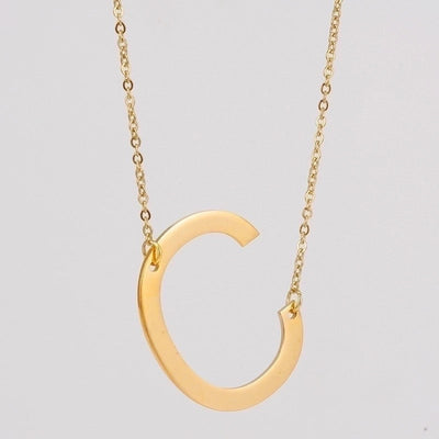 Fashion Letter 304 Stainless Steel 18K Gold Plated Plating Stainless Steel Necklaces