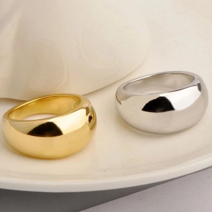Exaggerated Solid Color Titanium Steel Rings