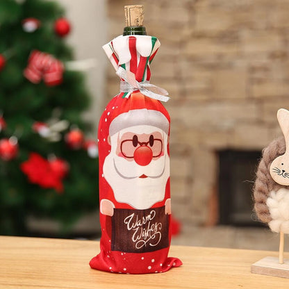 Christmas New Wine Bottle Set Table Home Decoration Supplies Nhmv155557