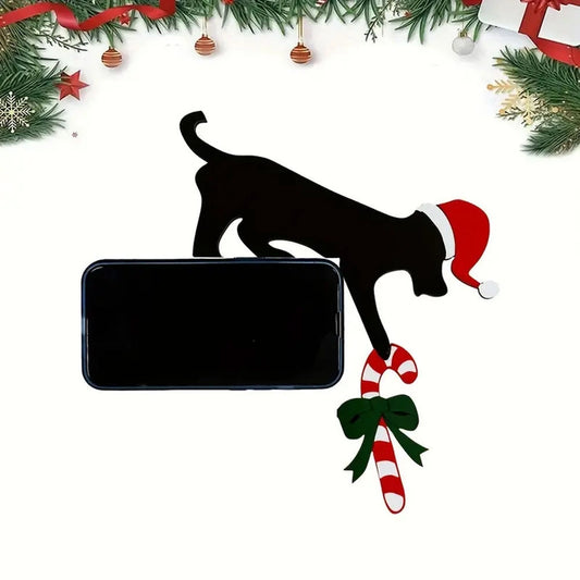 Christmas Cute Christmas Hat Dog Cat Wood Holiday Family Gathering Party Ornaments Decorations Hanging Ornaments