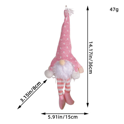 Christmas Decoration Christmas Sequin Lighted Rudolph Doll Christmas Glowing Faceless Gnome Doll Ornament