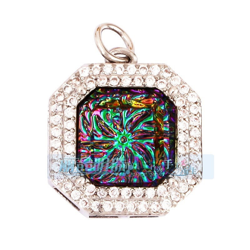 1 Piece Copper Geometric Heart Shape Snowflake Pendant Jewelry Accessories